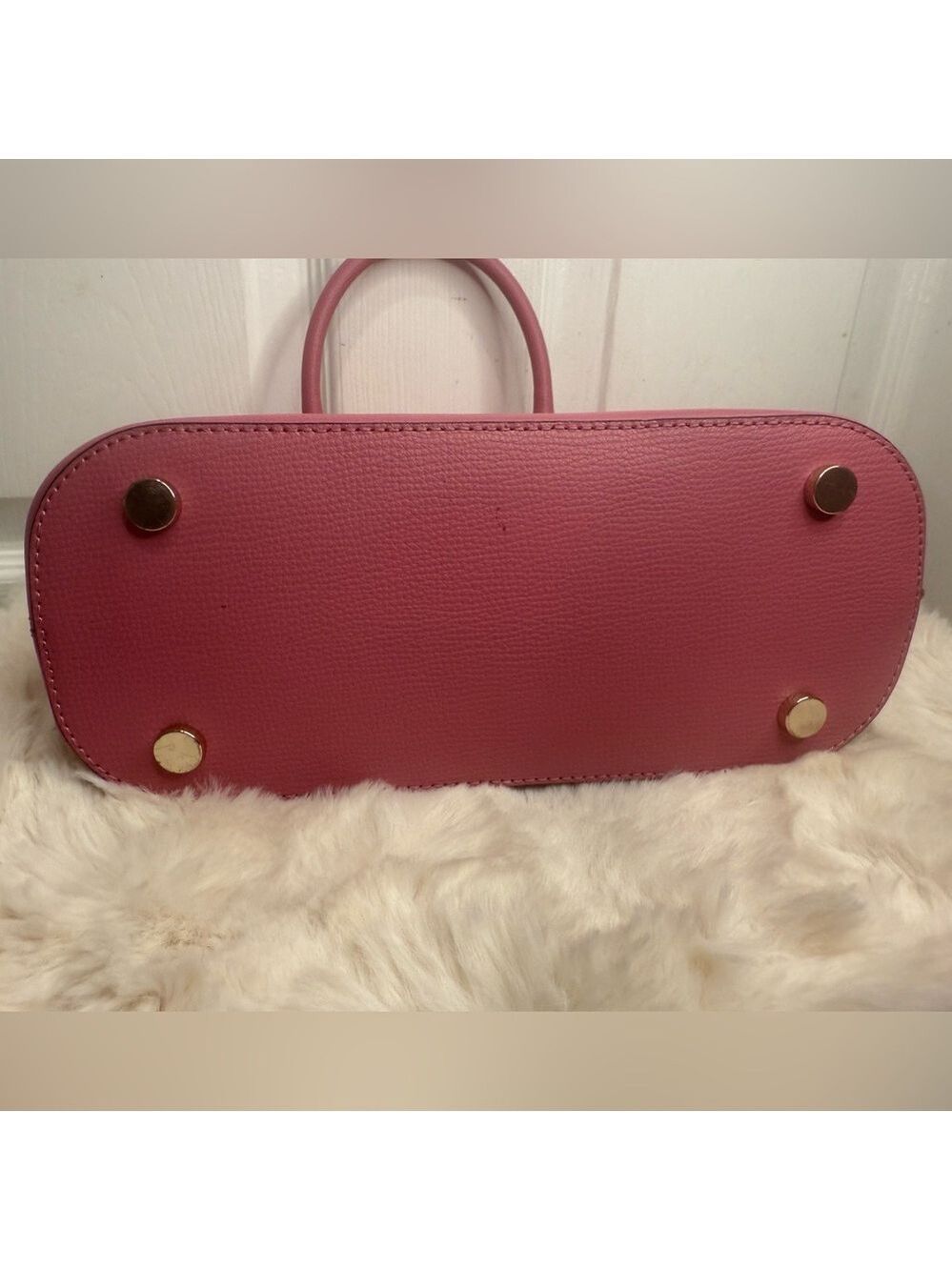 KATE SPADE NEW YORK LEATHER DOME HAND BAG PINK - Picture 5 of 15